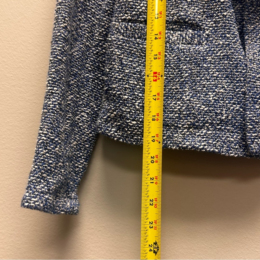 Talbots Blazer Asymmetrical Collar Open No Button Tweed Womens Petite P Acrylic - Picture 5 of 7